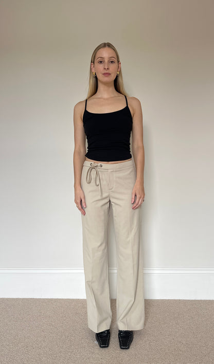 Vintage side tie trousers