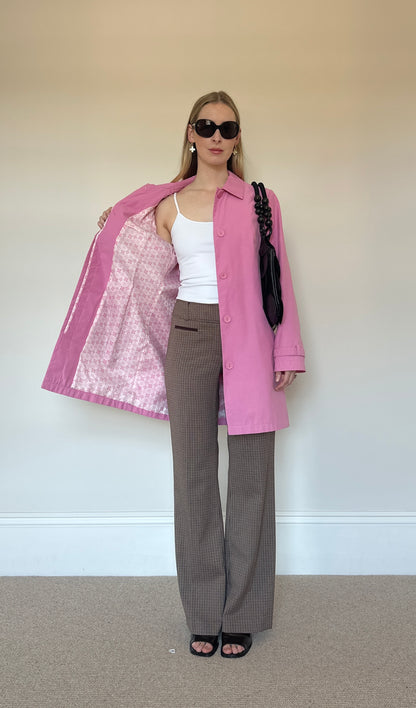Vintage pink trench coat