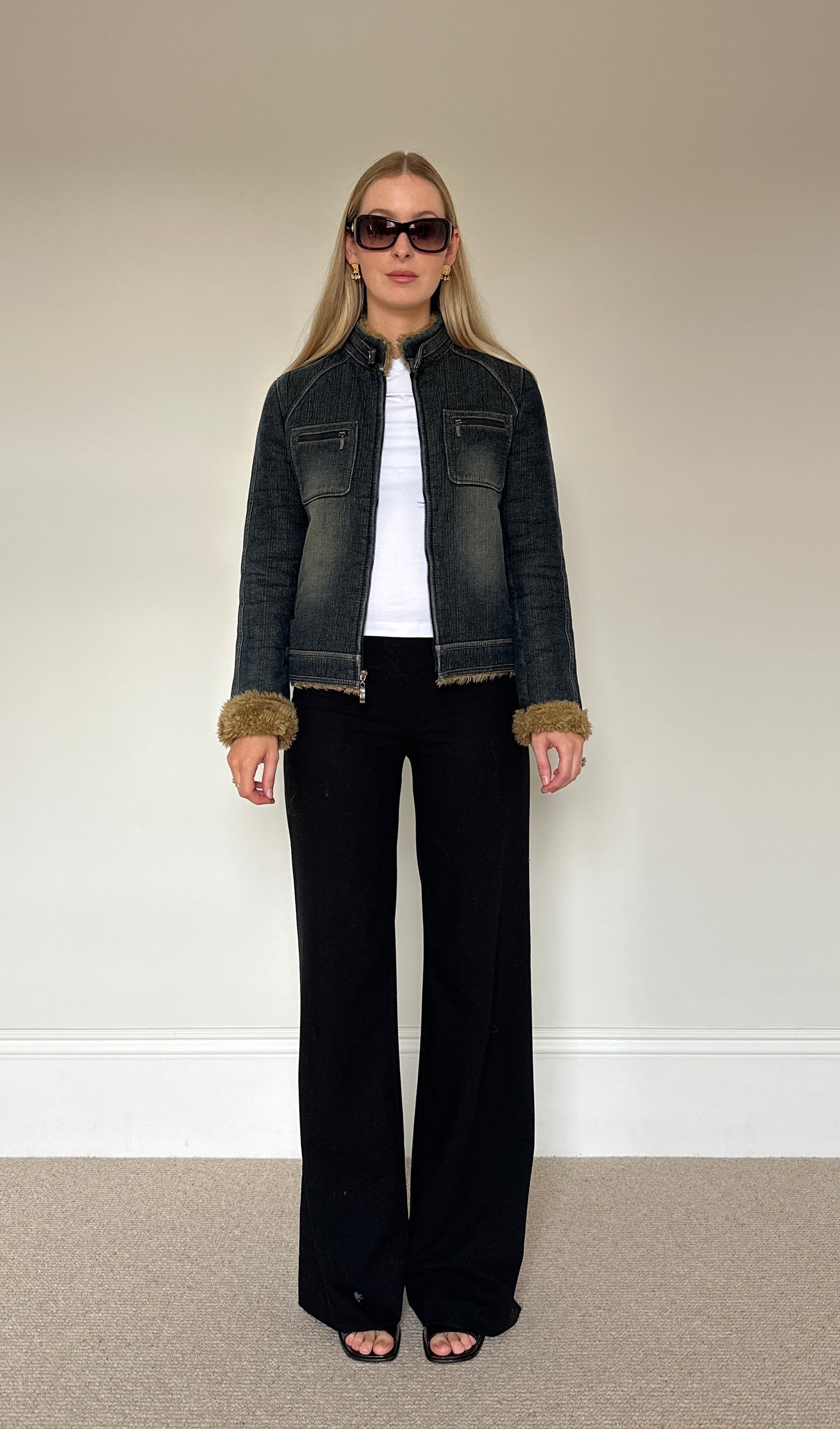 Vintage denim & Sherpa jacket