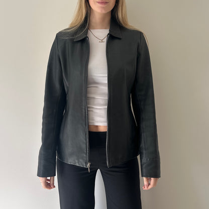 Vintage black leather jacket