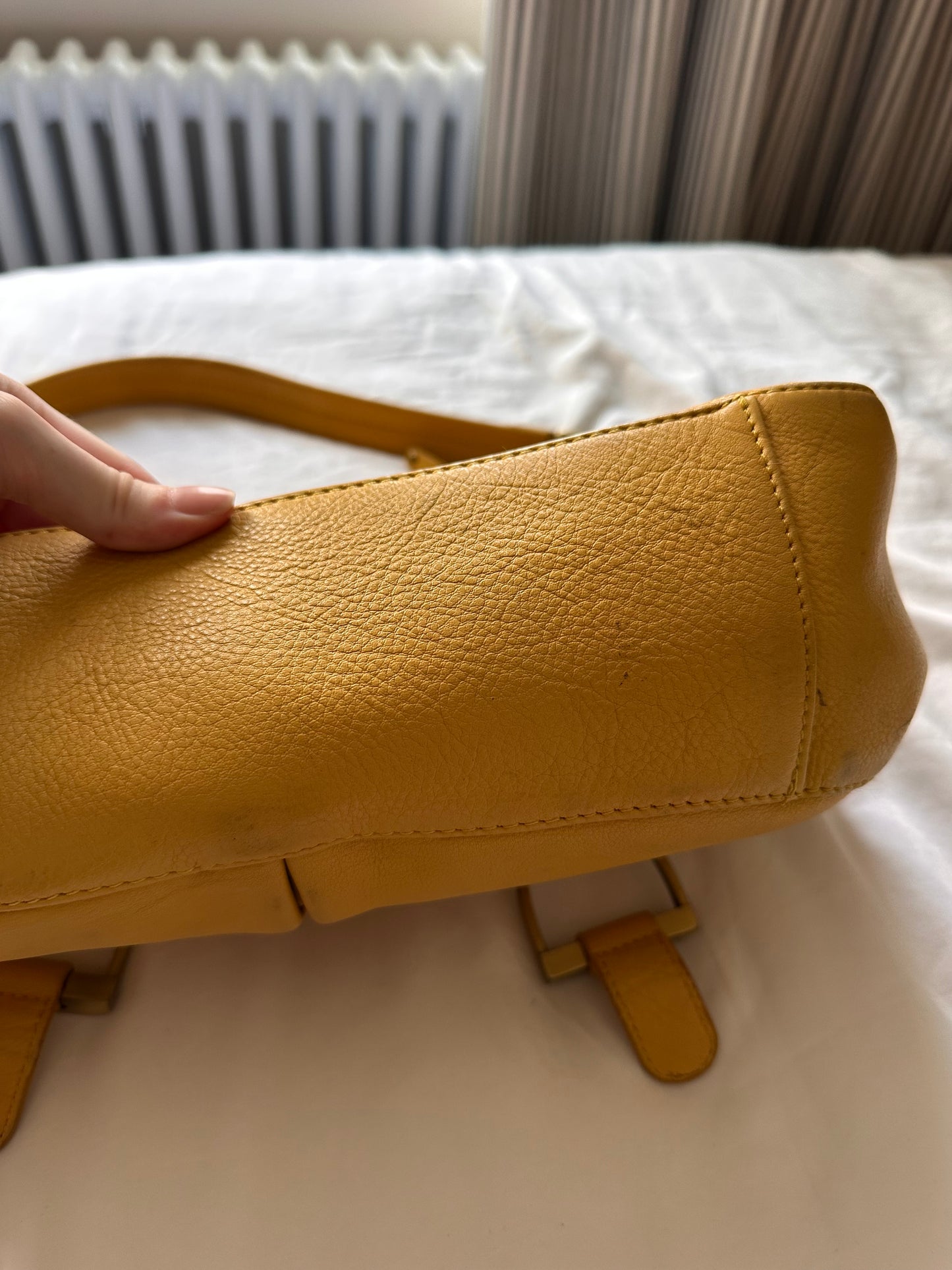 Vintage Mustard Leather Horse-bit bag