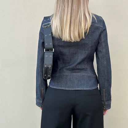 Vintage FCUK denim asymmetrical jacket