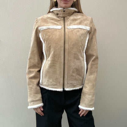 Vintage suede biker jacket