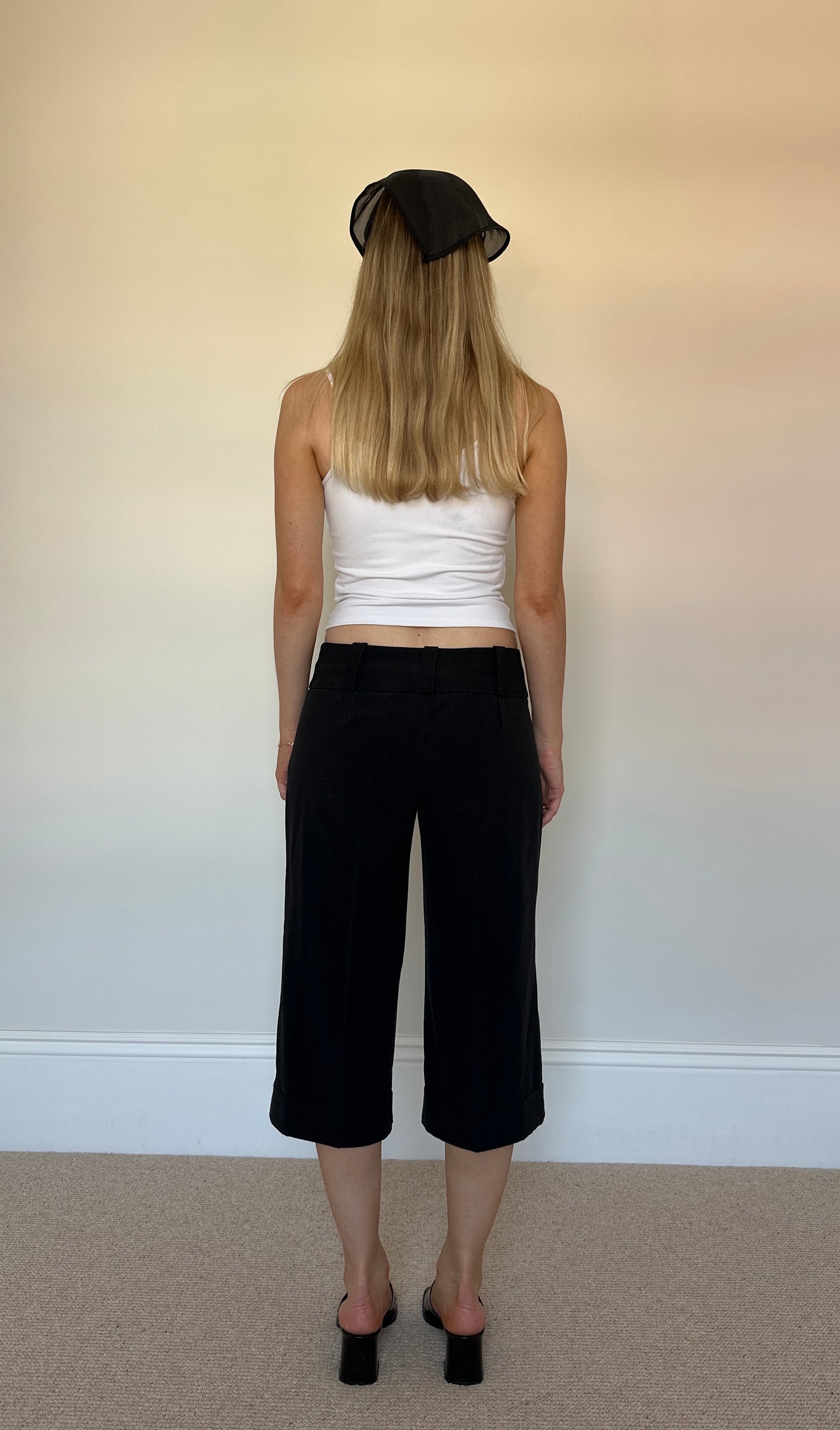 Vintage black suit capris
