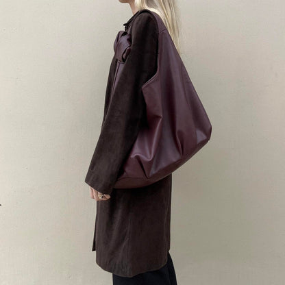 Vintage 90s chocolate brown suede coat