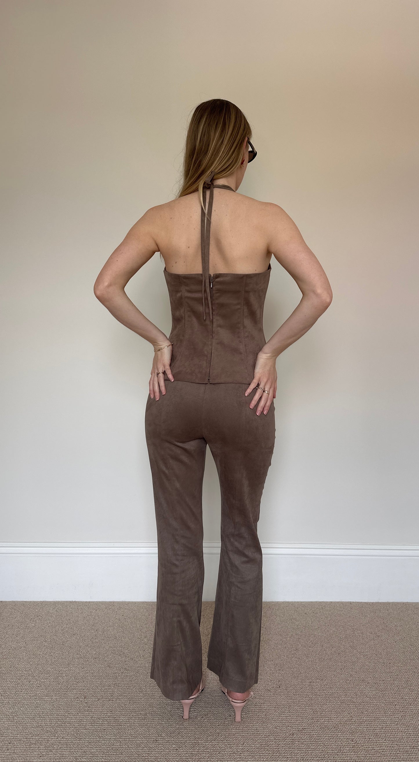 Vintage taupe two-piece