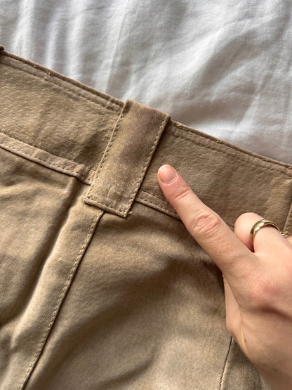Vintage suede mini skirt