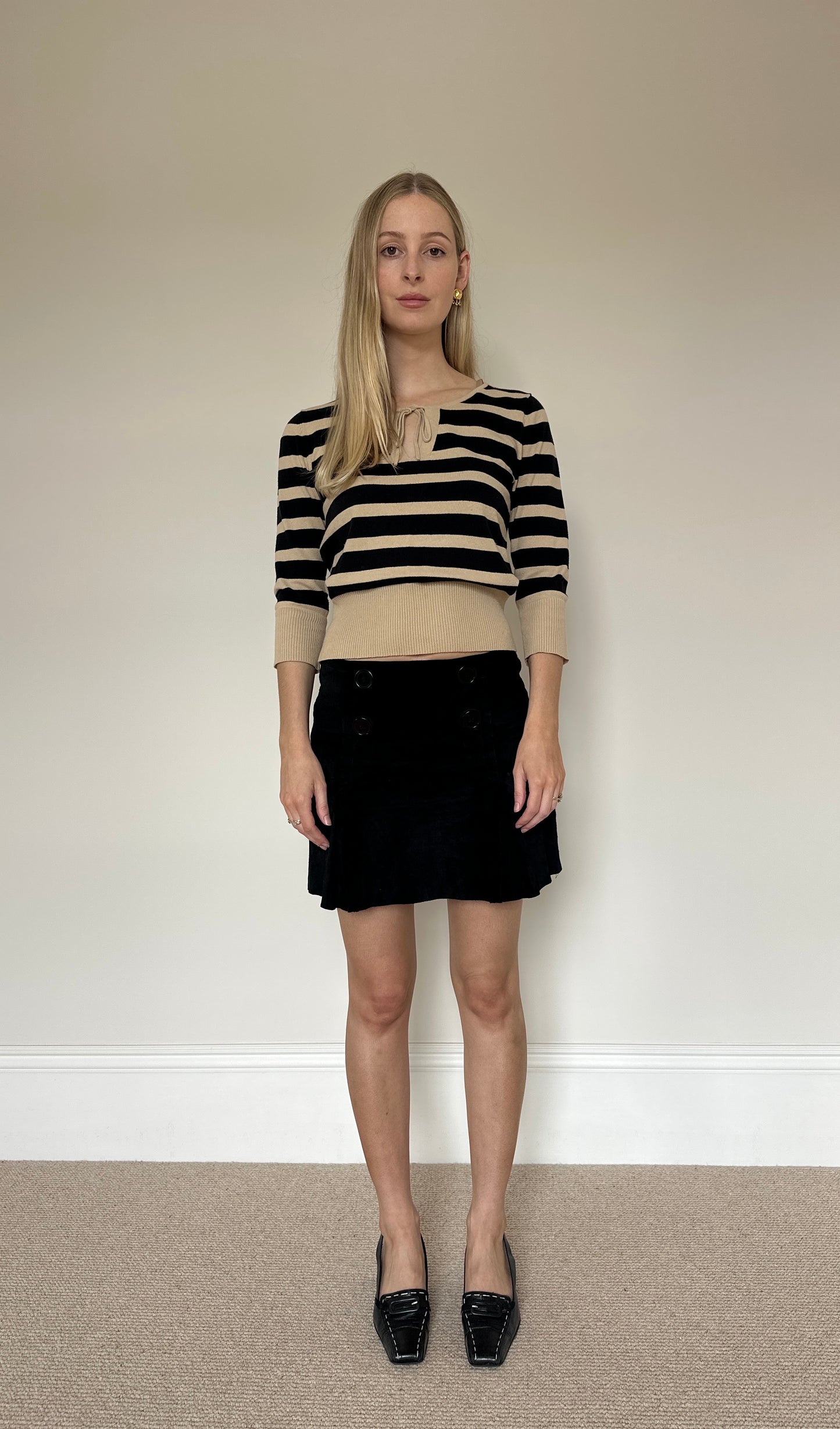 Vintage Stripe 3/4 Sleeve Jumper