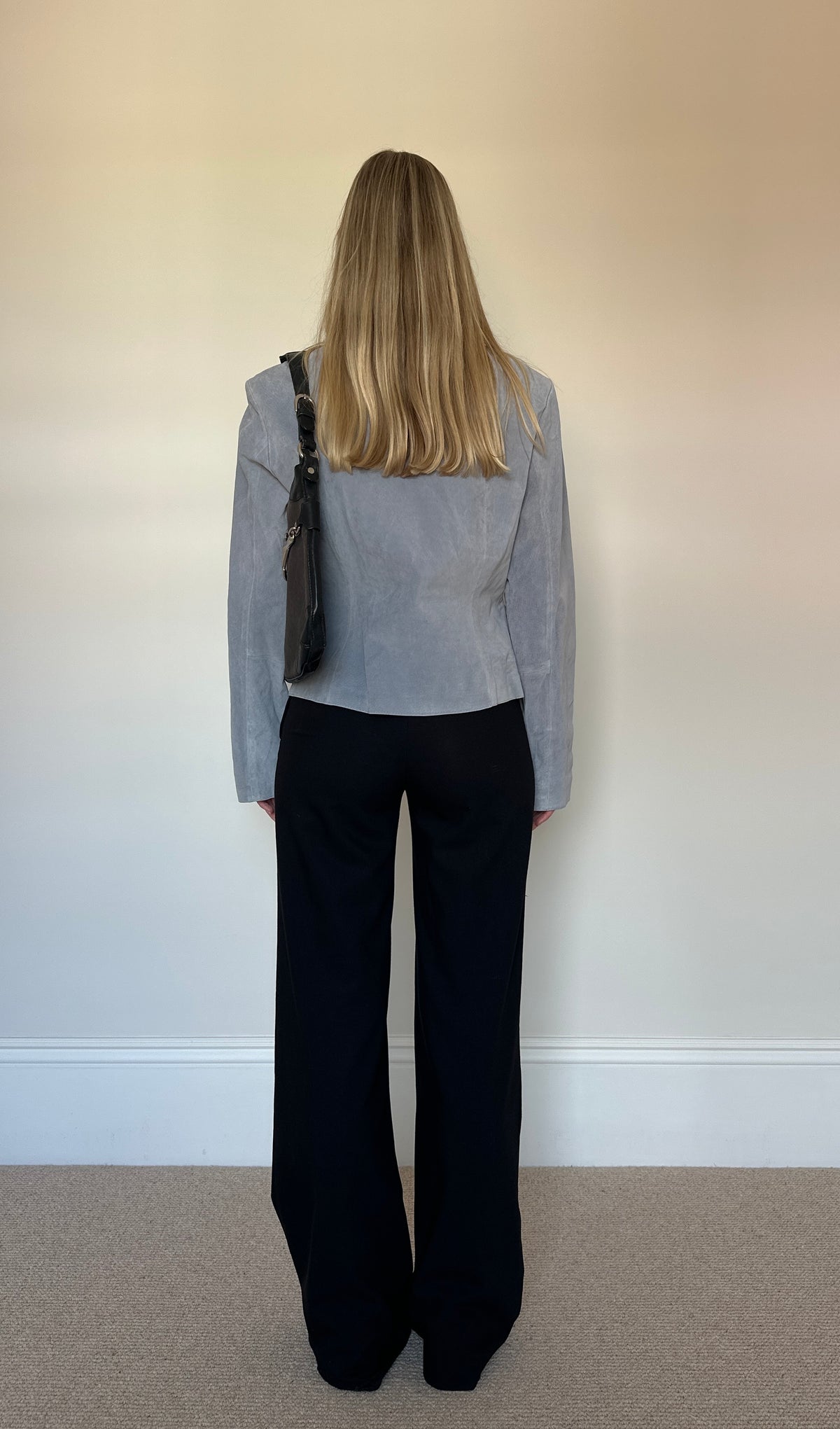 Vintage Powder Blue Suede Jacket