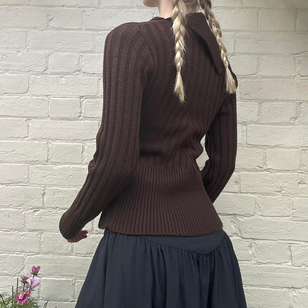 Vintage 2000s brown knit jumper