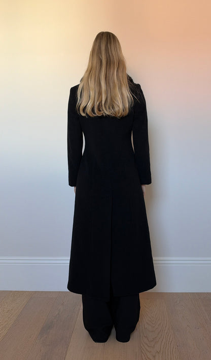 Vintage Wool & Cashmere fur collar jacket