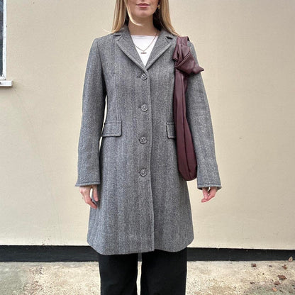 Vintage grey herringbone blazer