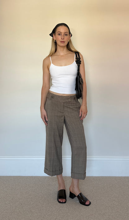 Vintage tartan suit capris