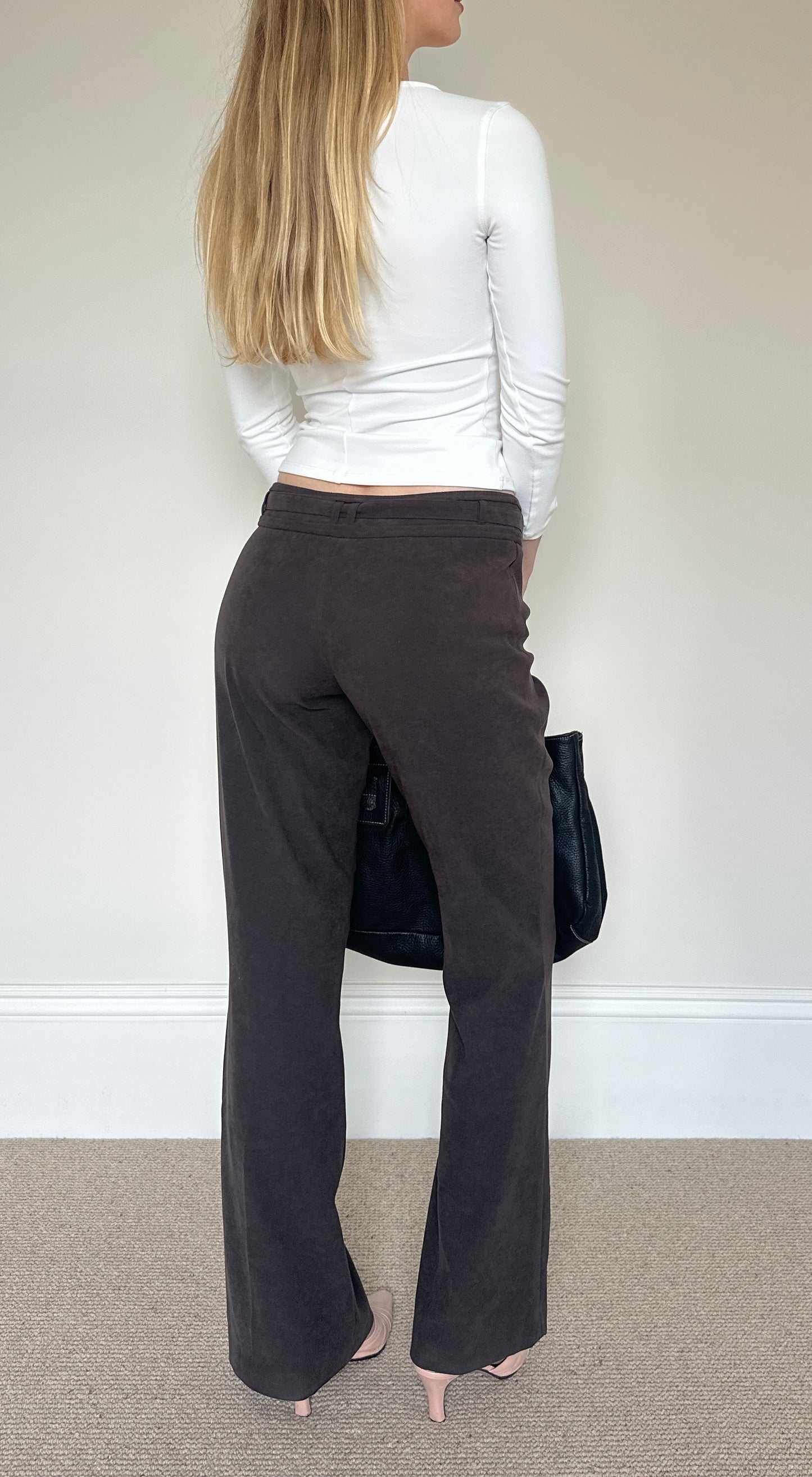 Vintage brown suedette trousers