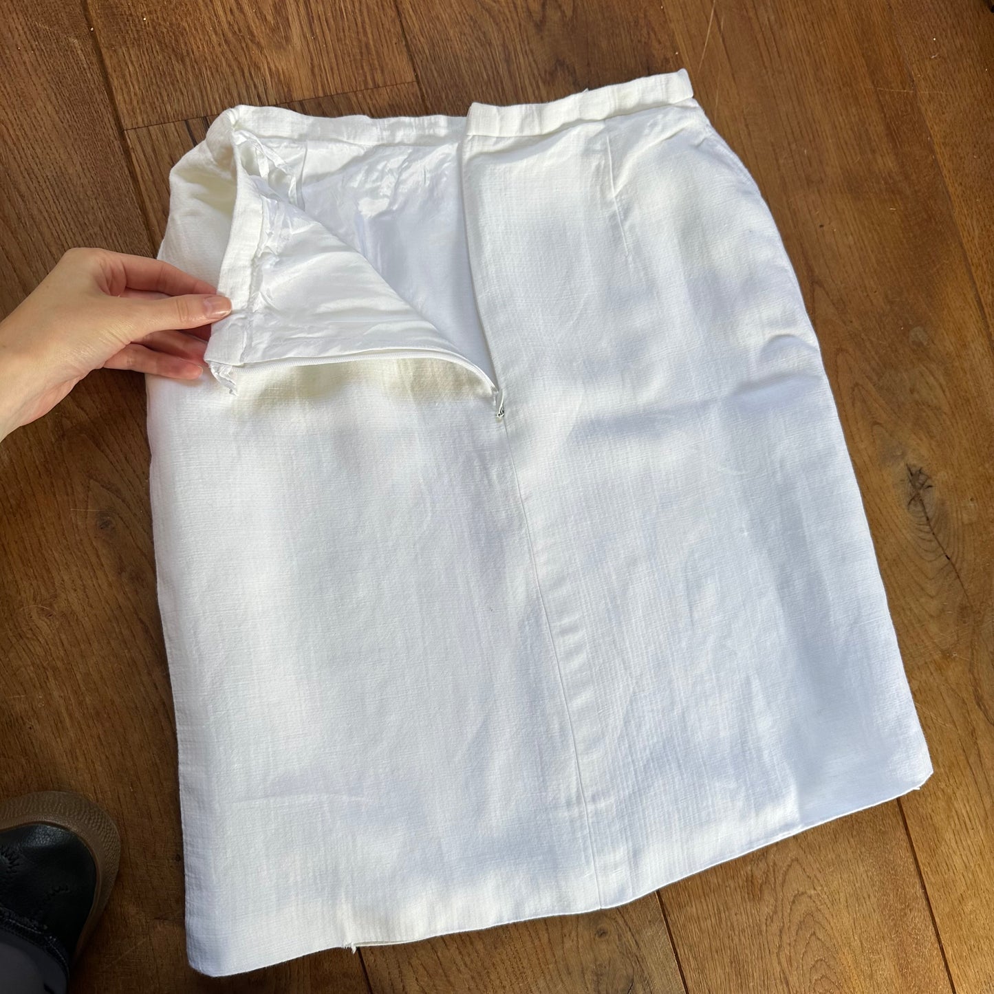 White linen skirt XS