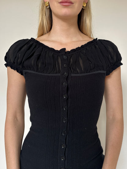Vintage 00s Puff Sleeve Top