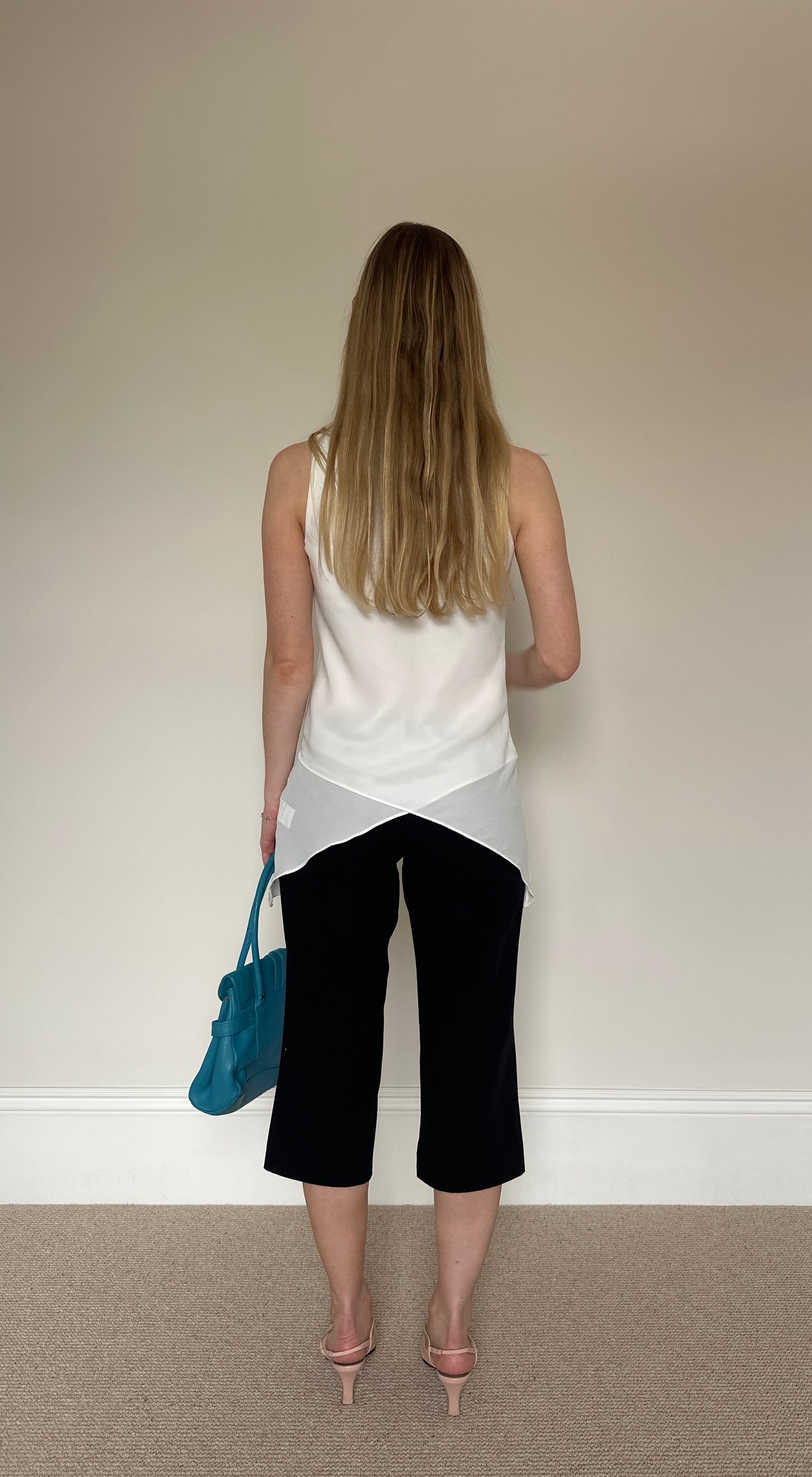 Vintage white chiffon top