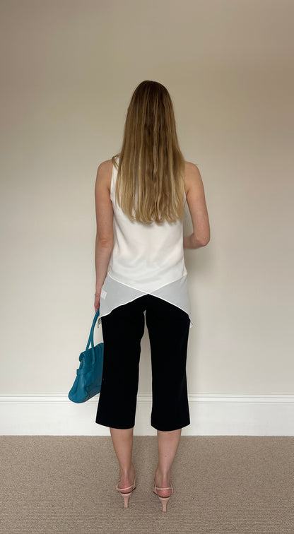 Vintage white chiffon top