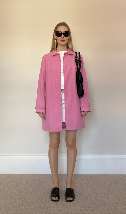 Vintage pink trench coat