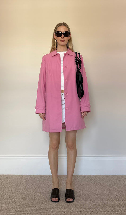 Vintage pink trench coat