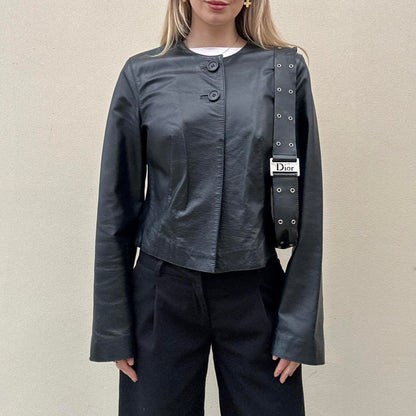 Vintage 00s collarless jacket