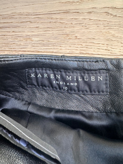 SALE Karen millen real leather skirt