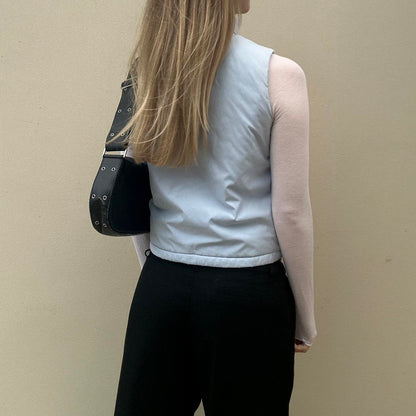 Vintage baby blue gilet
