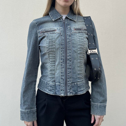Vintage 00s denim zip jacket