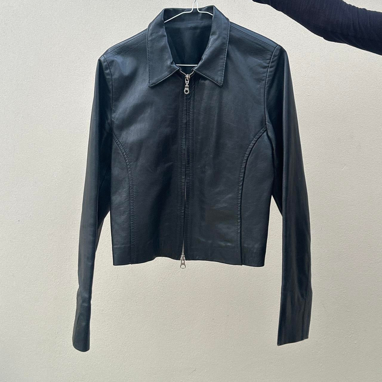 Vintage 00s black leather jacket