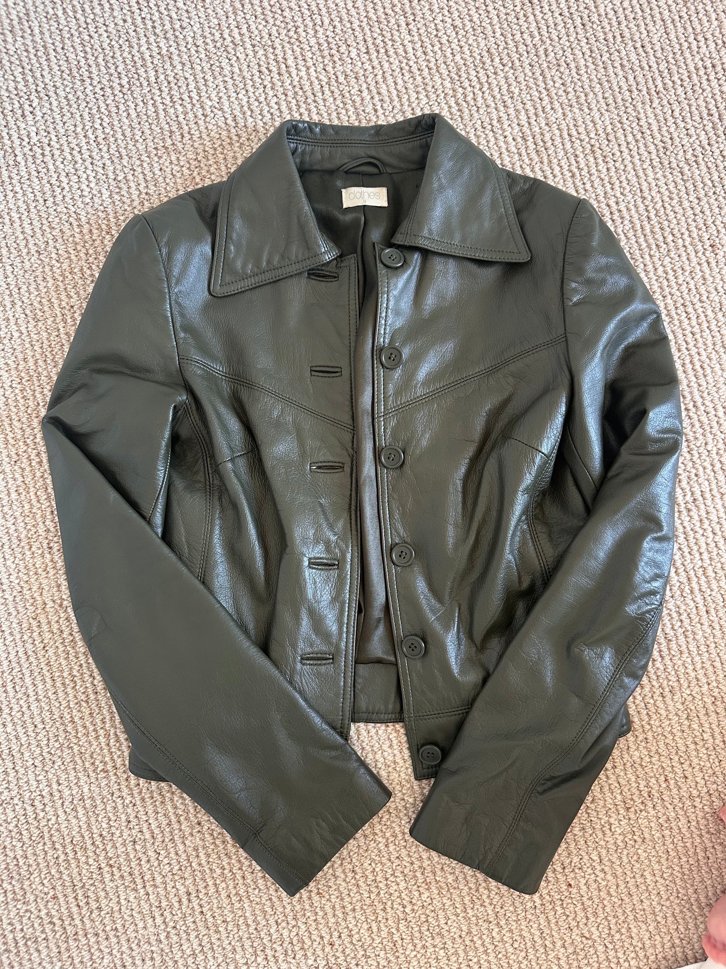 Vintage green leather jacket