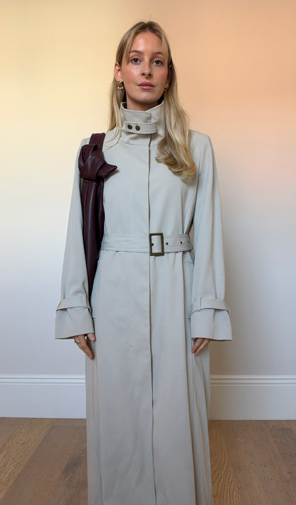 Vintage Cream Full length Trench Coat