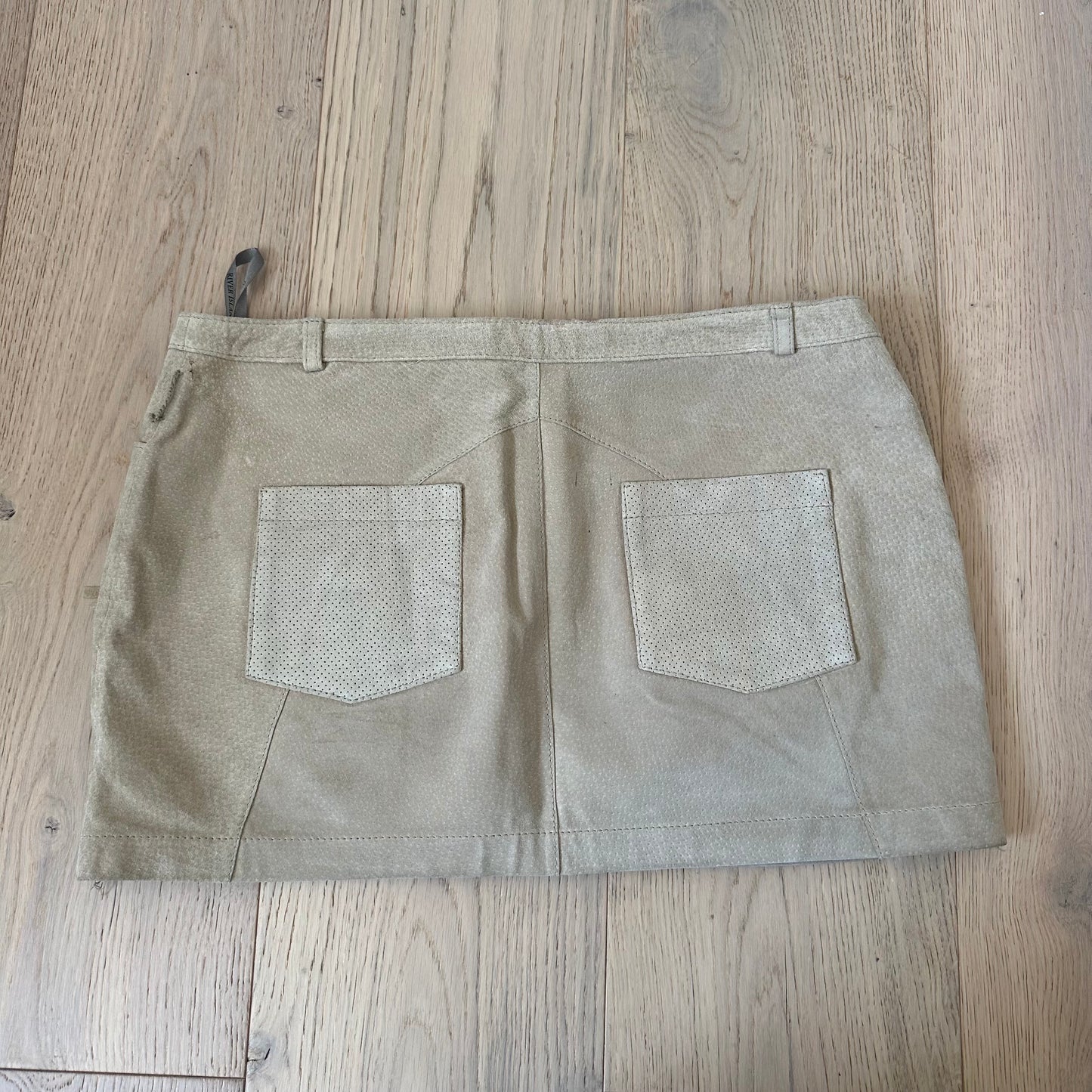 Vintage suede mini skirt
