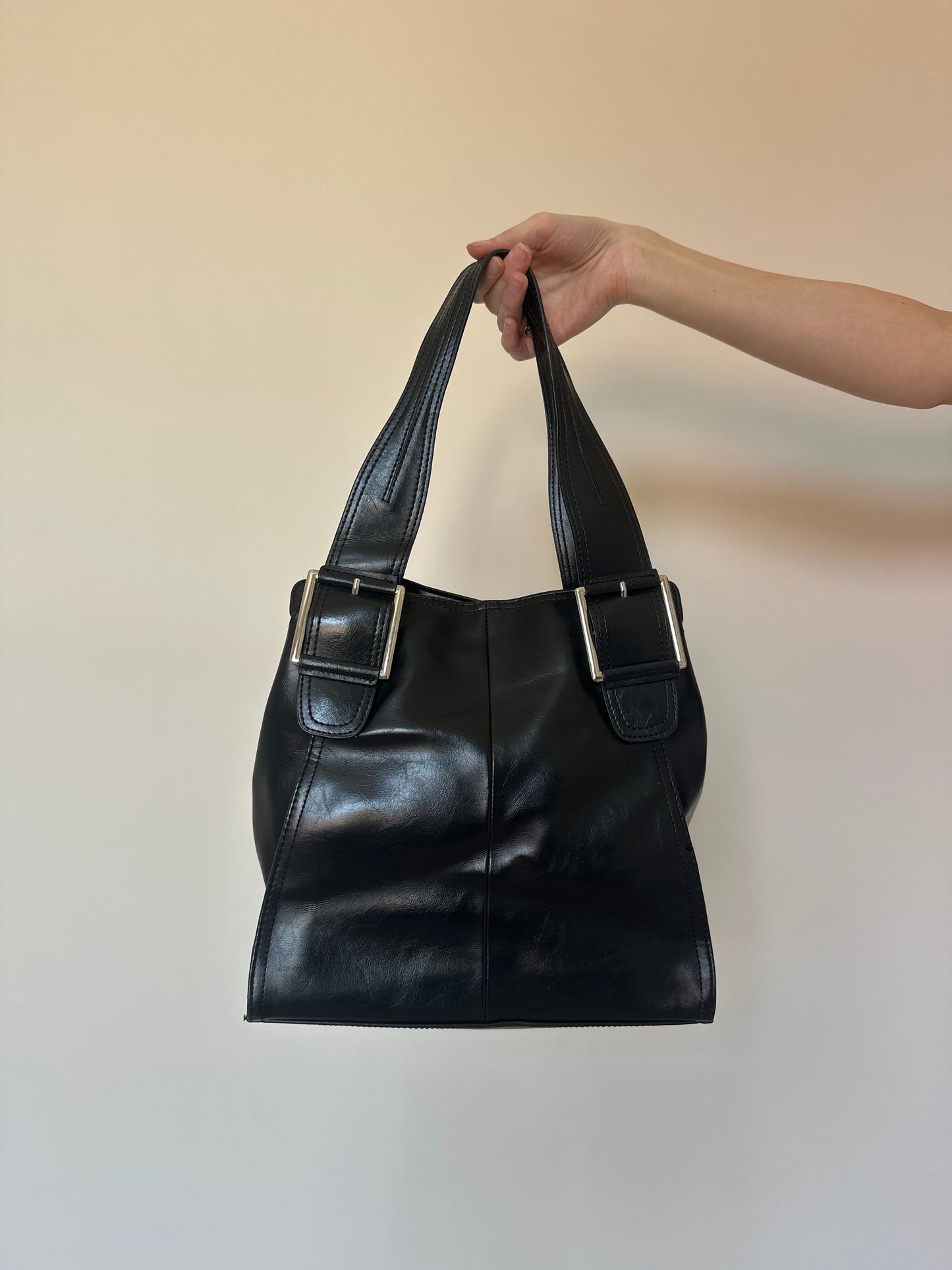 Vintage black buckle bag