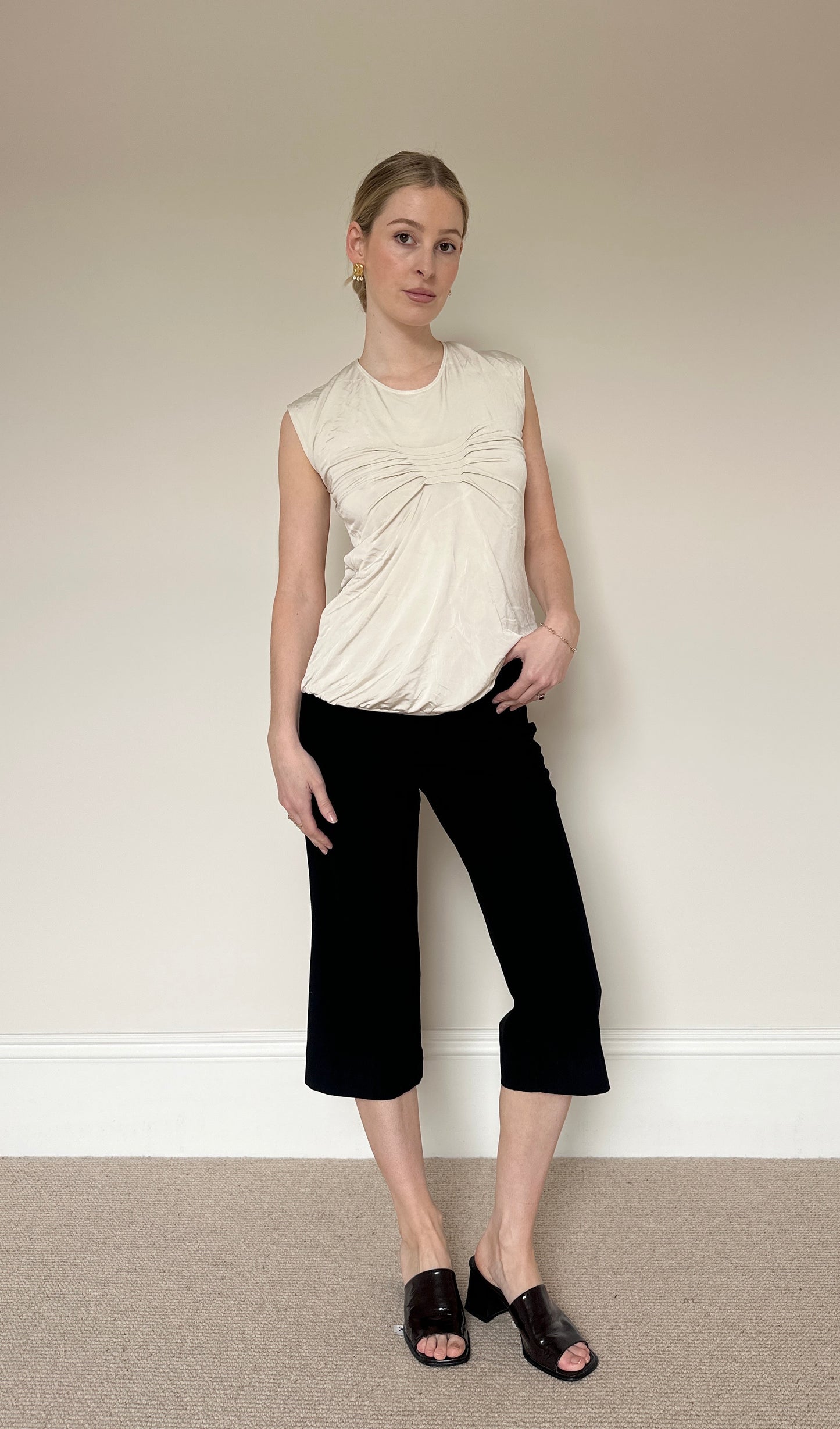 Vintage slinky backless top