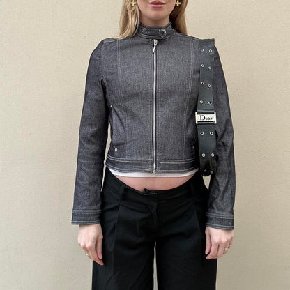 Vintage 00s denim zip jacket