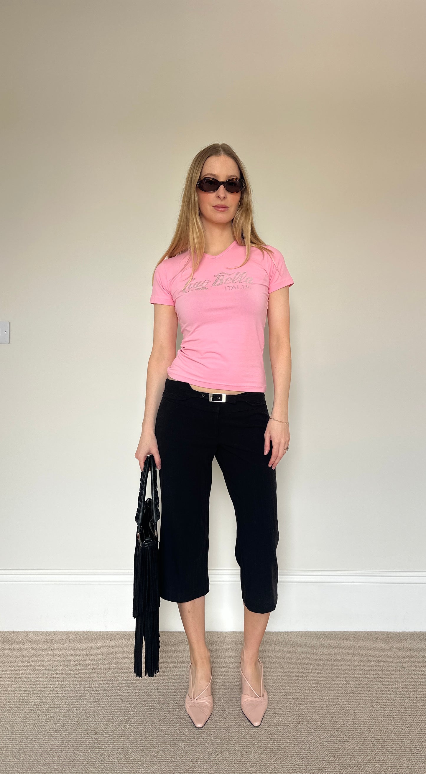 Powder pink ciao Bella T-shirt