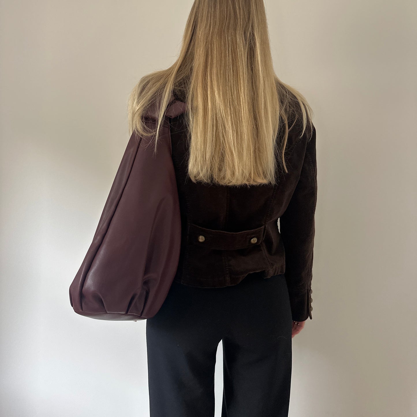 Vintage brown velvet military jacket