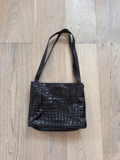 SALE Vintage croc handbag