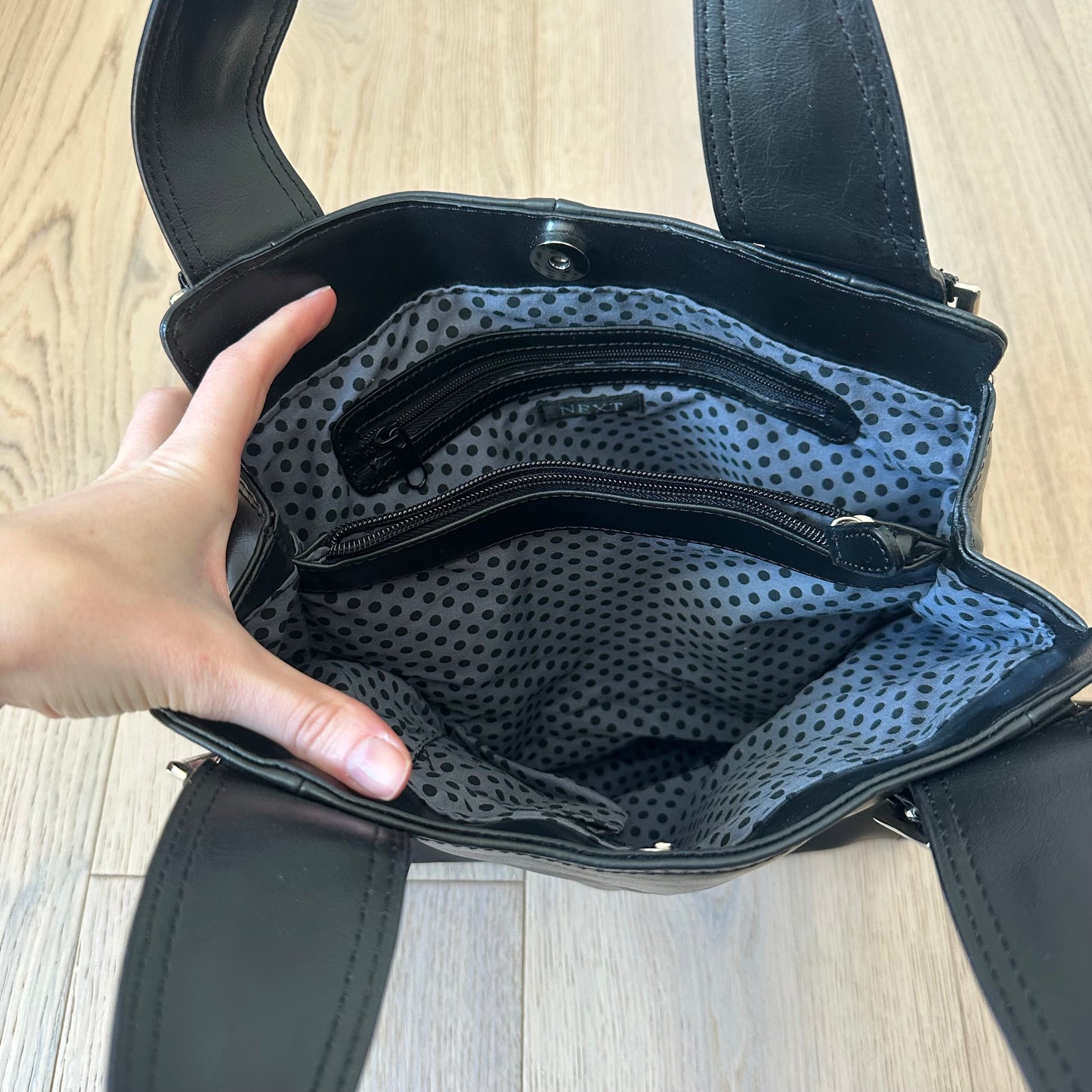 Vintage black buckle bag