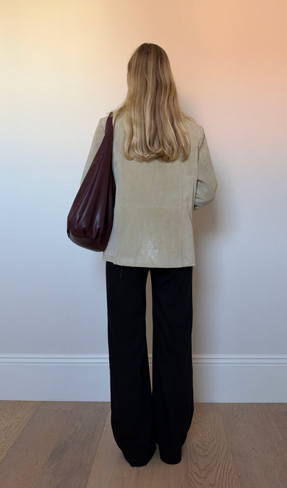 Vintage camel mongolian fur jacket