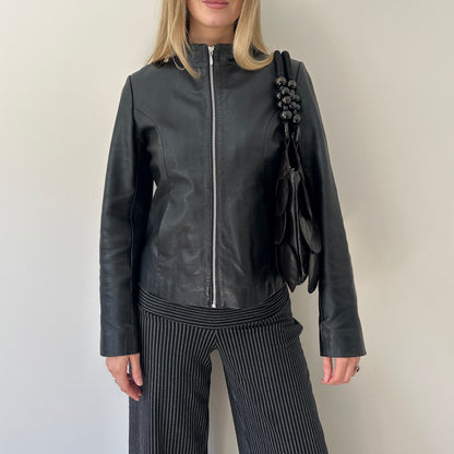 Vintage black leather jacket