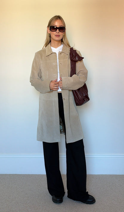Vintage beige suede jacket