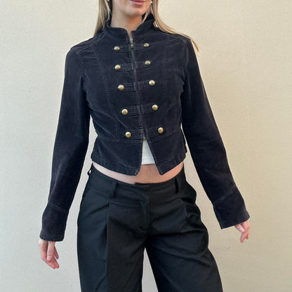 Vintage 00s military style jacket - zips up
