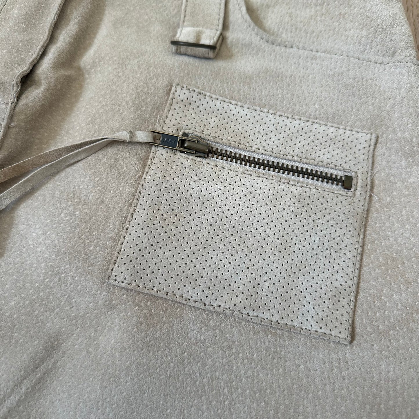 Vintage suede mini skirt