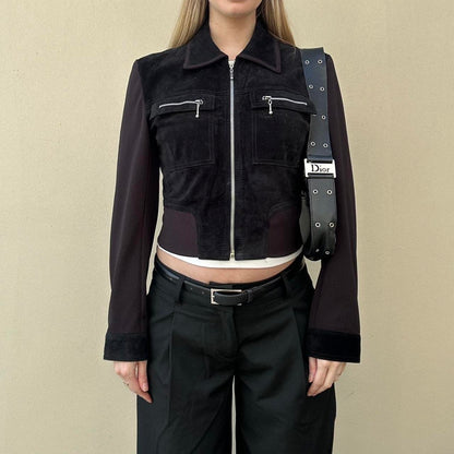 Vintage 00s suede zip jacket