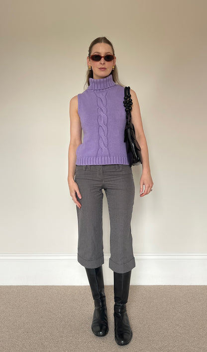Vintage purple roll neck jumper