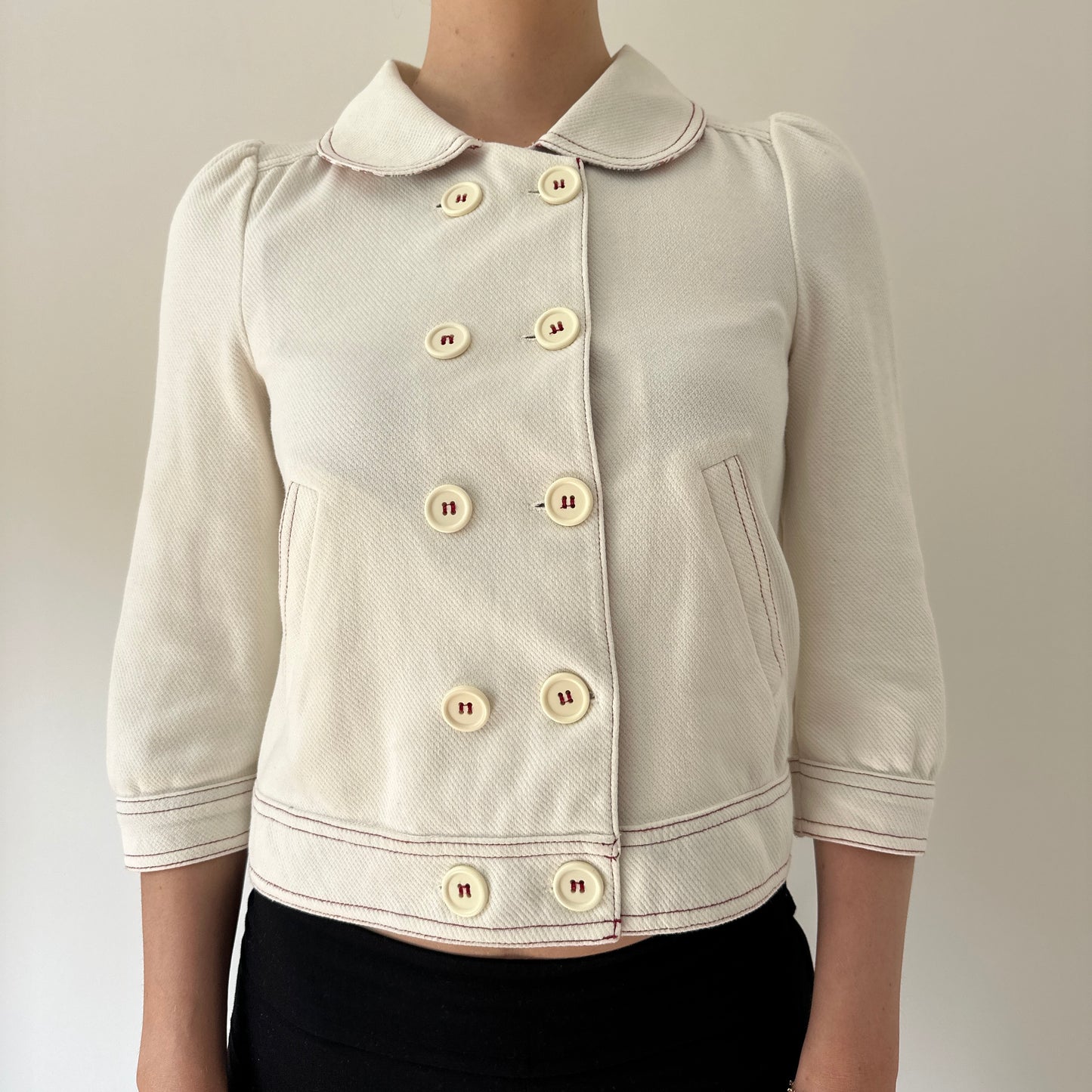 Vintage cropped double breasted jacket