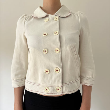 Vintage cropped double breasted jacket