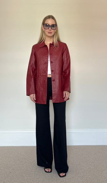Vintage red leather jacket
