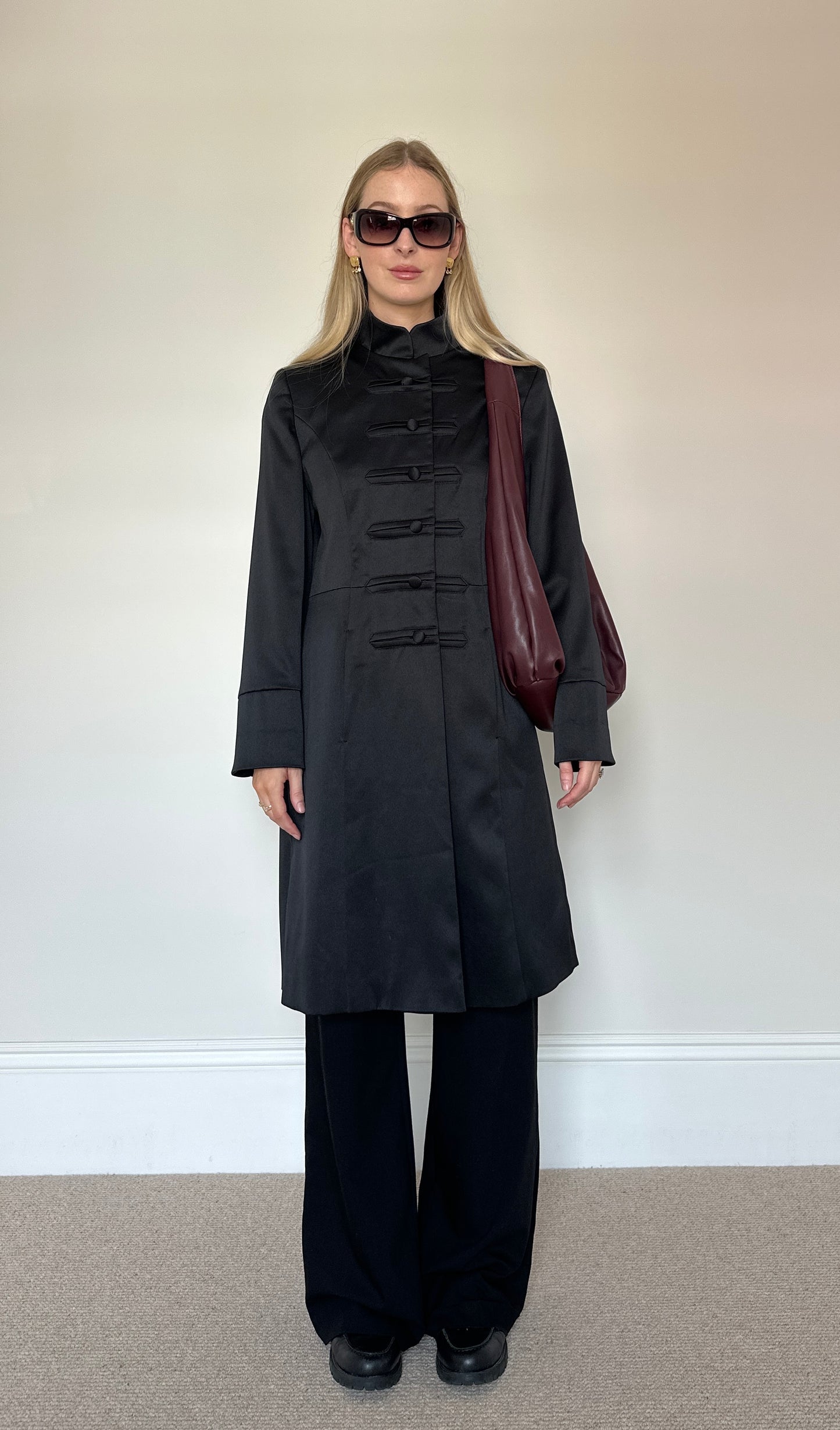 Vintage satin frog clasp jacket